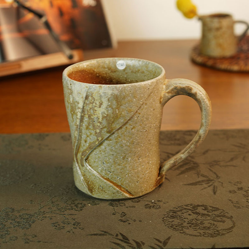 禾先集物 日本备前烧匠人安田龙彦作品 茶杯马克杯茶道零配1746