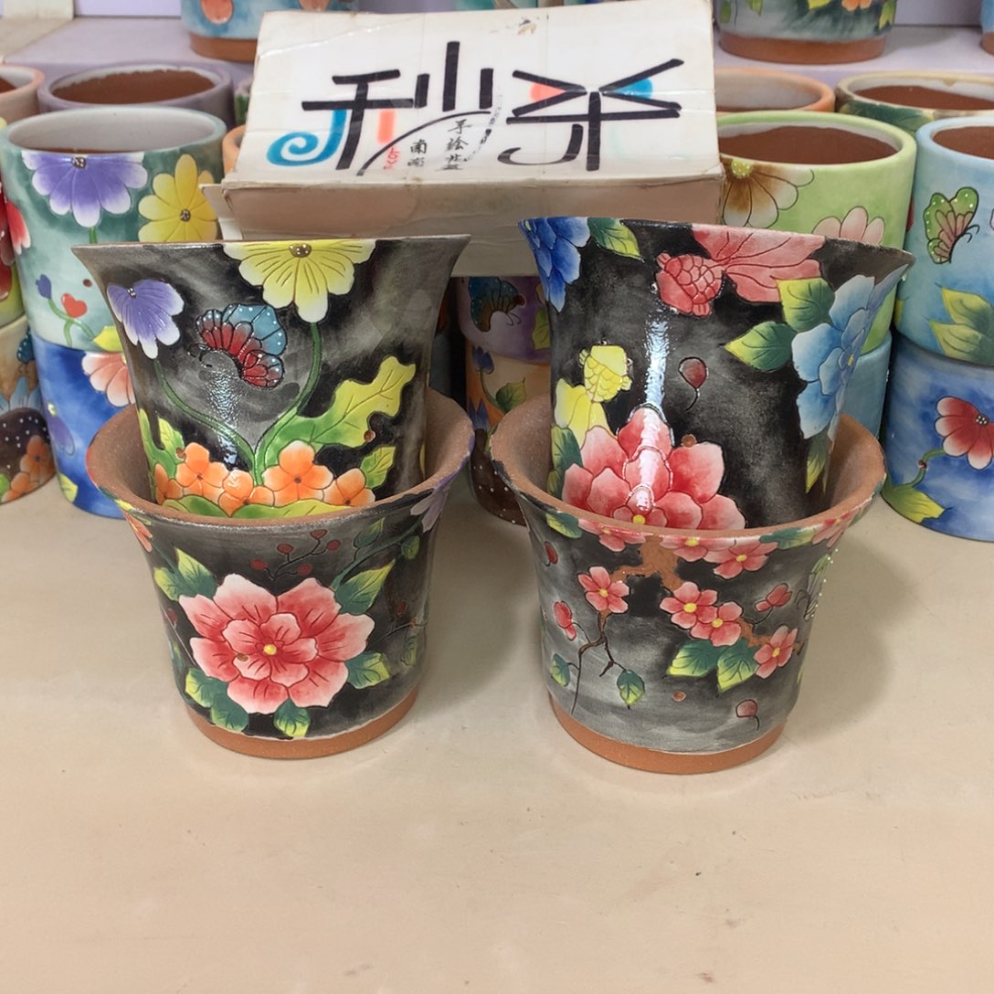 福利花盆，手绘花盆
