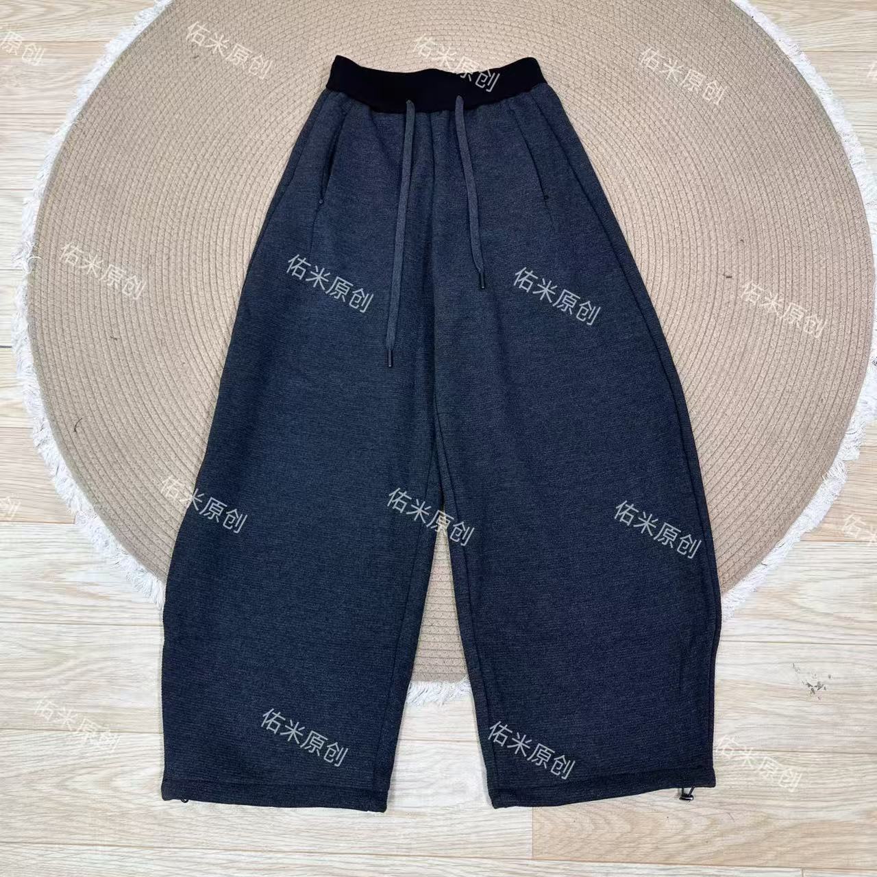 【升级版加绒加厚】2025冬时尚长裤冬季休闲裤加绒阔腿法式阔腿裤