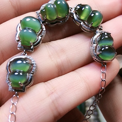 和田玉戒指银S925镶嵌