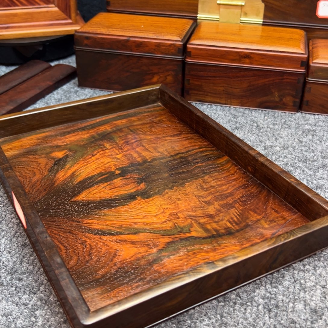 木大红酸枝茶盘尺寸31×23×3