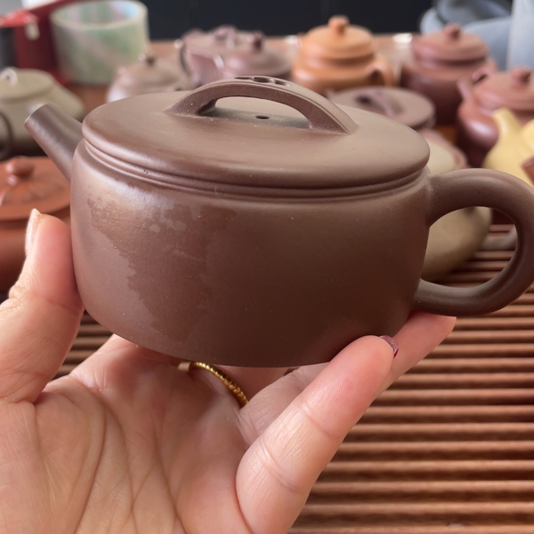 紫砂茶壶汉瓦紫泥150cc