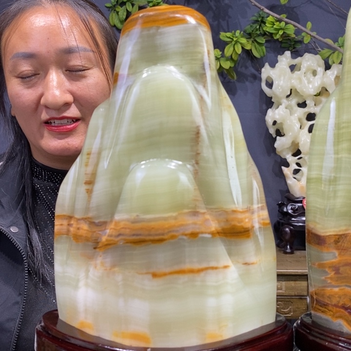 冬***阳石材精品古青石摆件