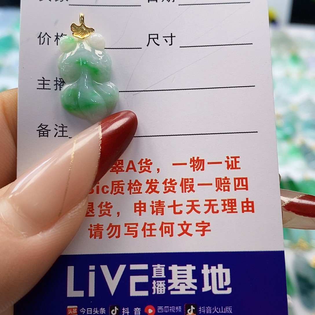 翡翠颈饰18K金镶嵌翡翠