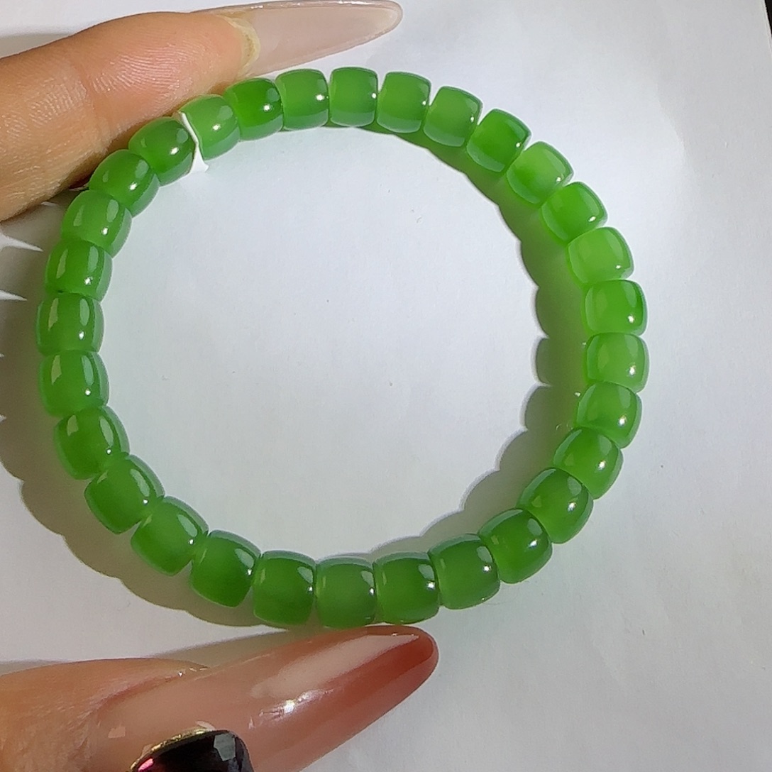 和田玉手串未镶嵌半*