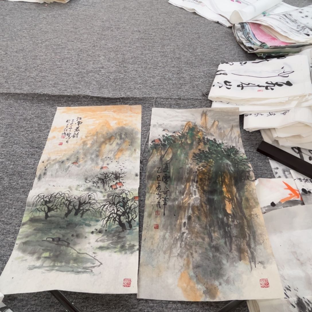 国画杜宝民老师四尺四开两张绘画