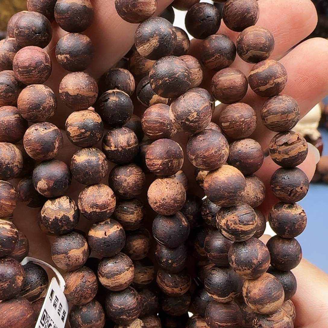 降真香手串/手链0.8#108龙纹爆甲糖结多圈