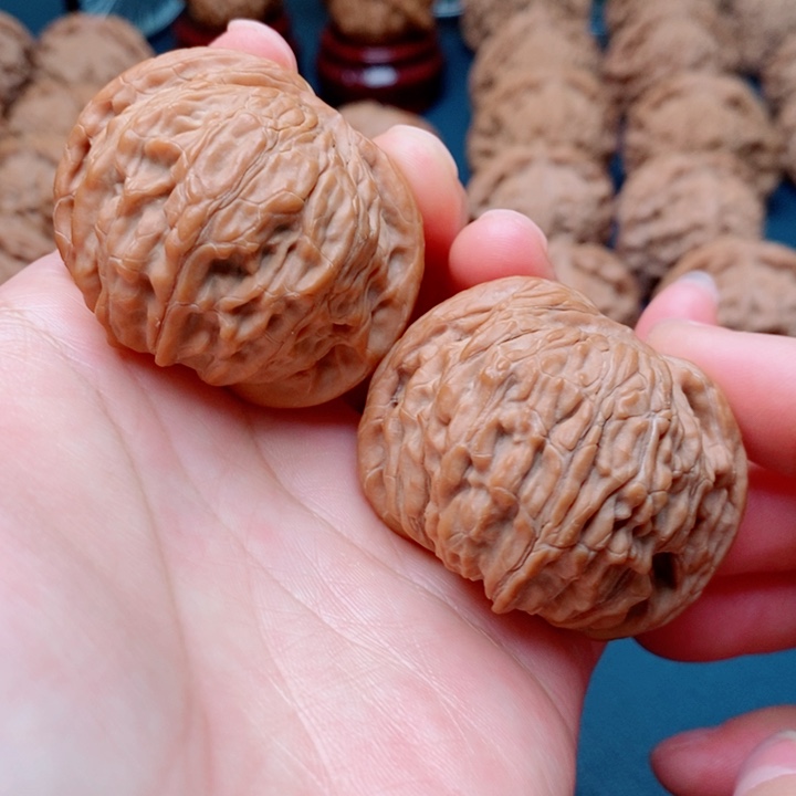 文玩核桃把件正磨磨盘44