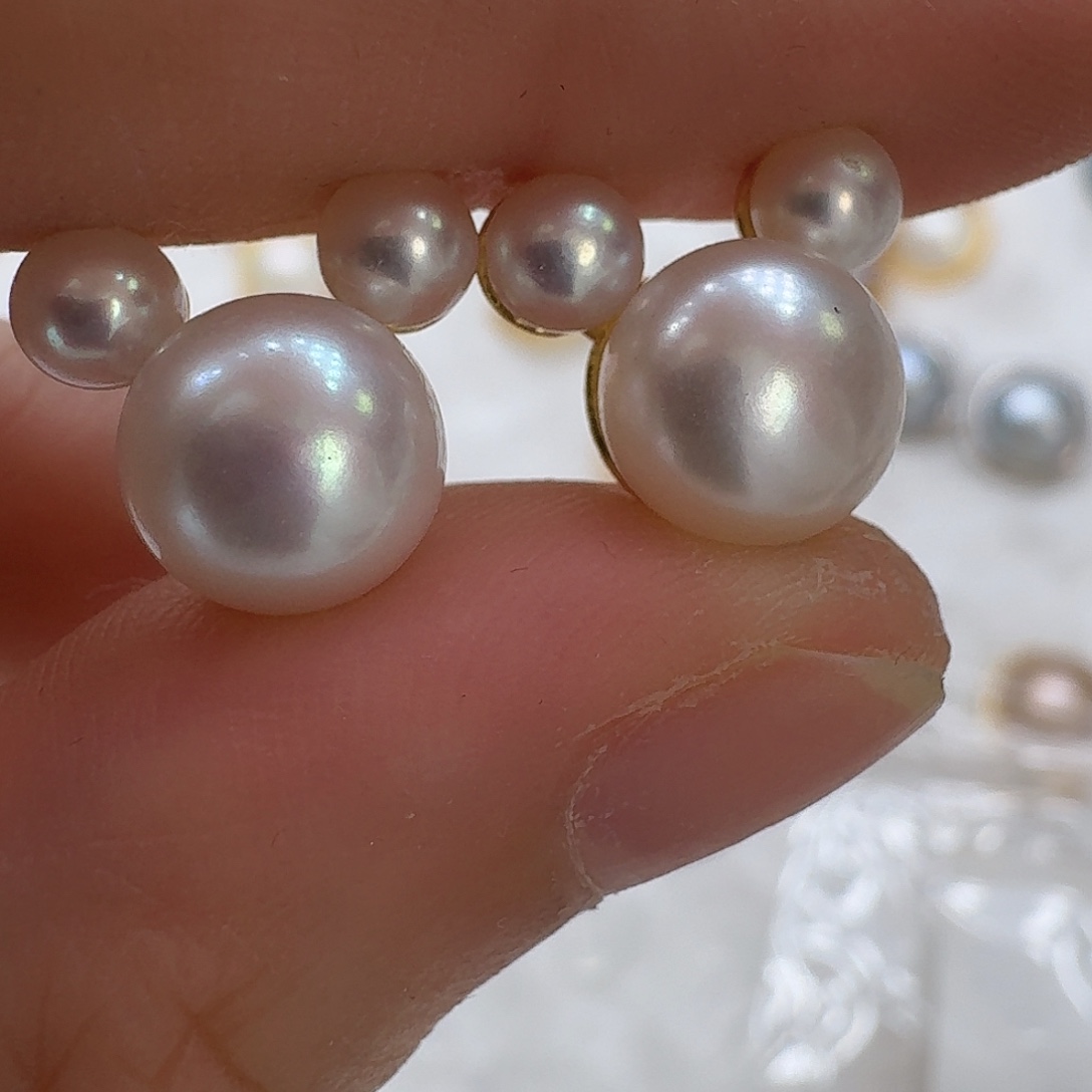 未镶嵌淡水珍珠耳饰