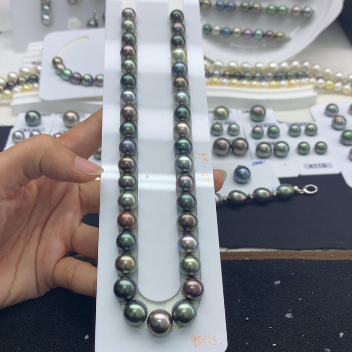 海水珍珠裸珠9-11莫兰迪串链