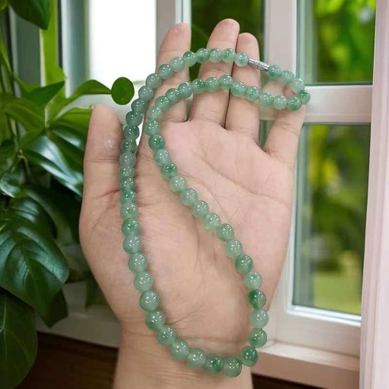 天然冰飘花卡8mm妈妈连