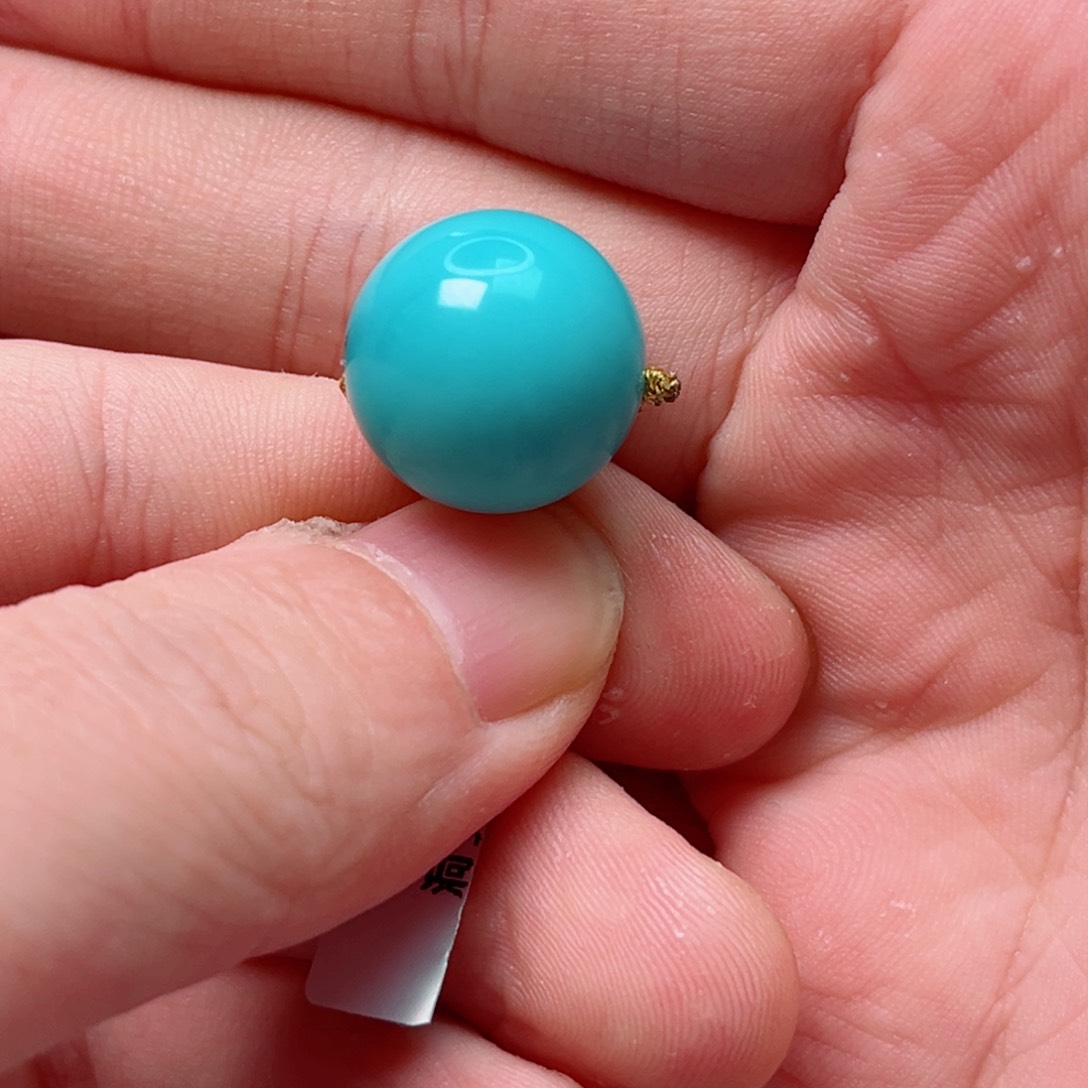 绿松石15.8圆珠未镶嵌