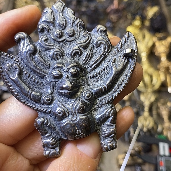 藏传老铜翻砂大鹏鸟福利