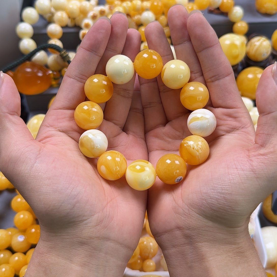 琥珀珠宝奇石未镶嵌20mm