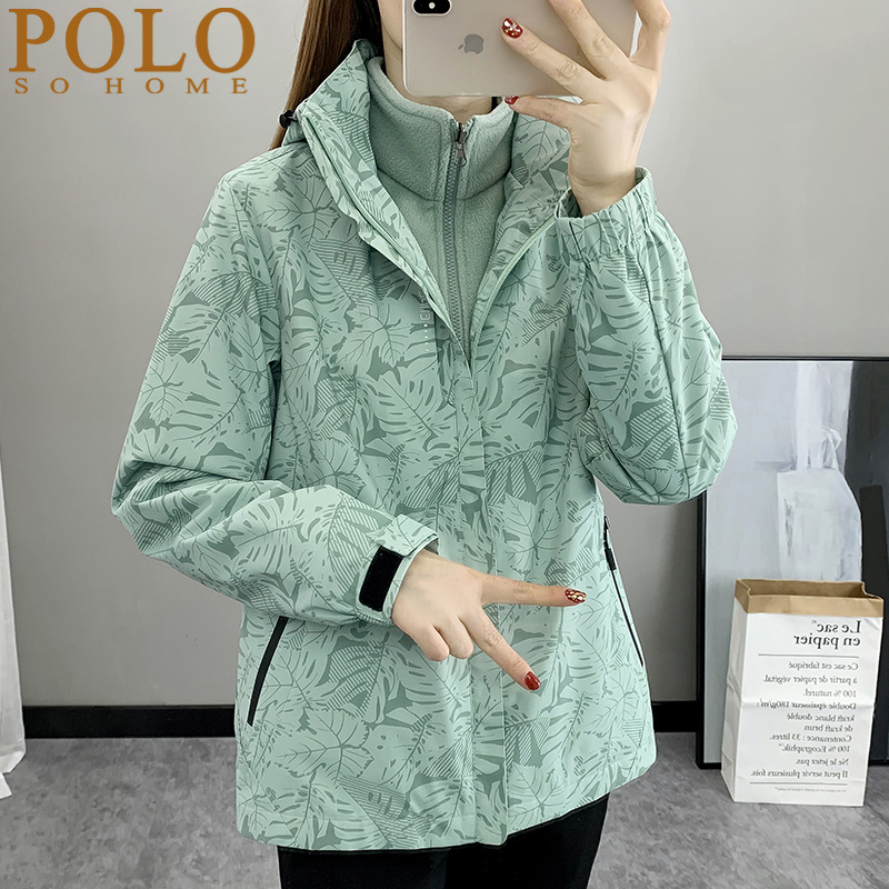 保罗冲锋衣三合一加厚可拆卸防水防风户外登山服潮牌外套男女大码