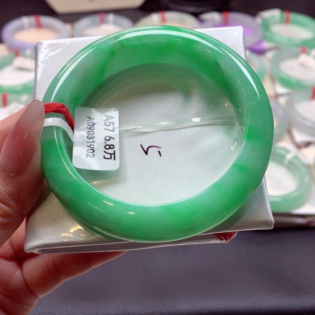 翡翠手镯未镶嵌正圈57.5（2号）89