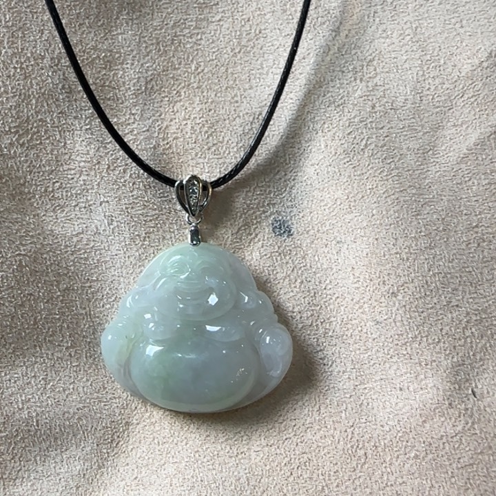 翡翠银S925镶嵌颈饰佛公
