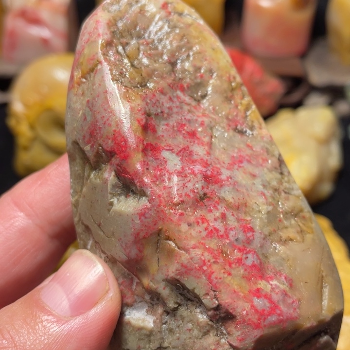 田黄石267克昌化鸡血石