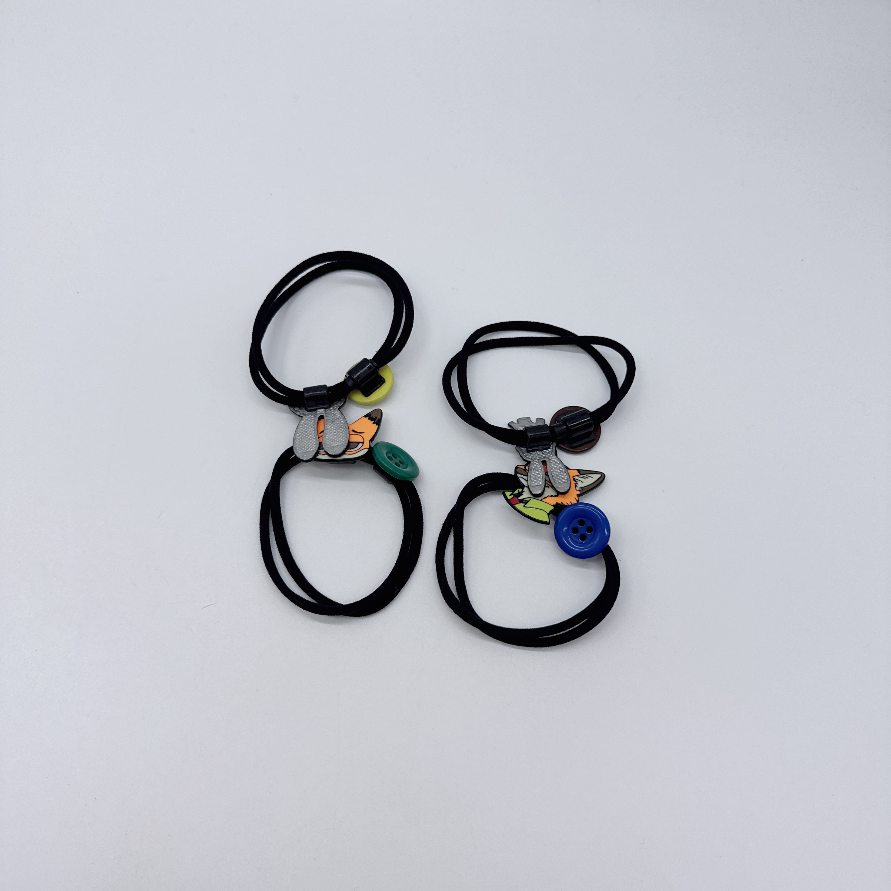 Mi33 卡通纽扣狐狸兔子发绳 Q12054Q24