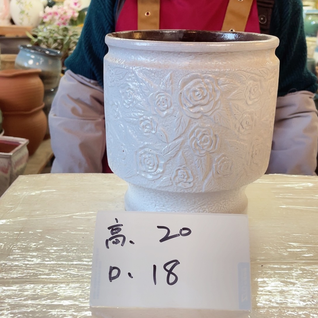 紫砂花盆高度20口径18瑕疵