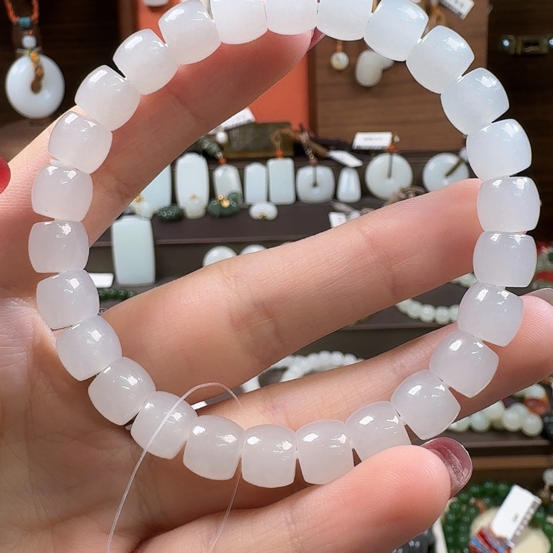 和田玉未镶嵌手链