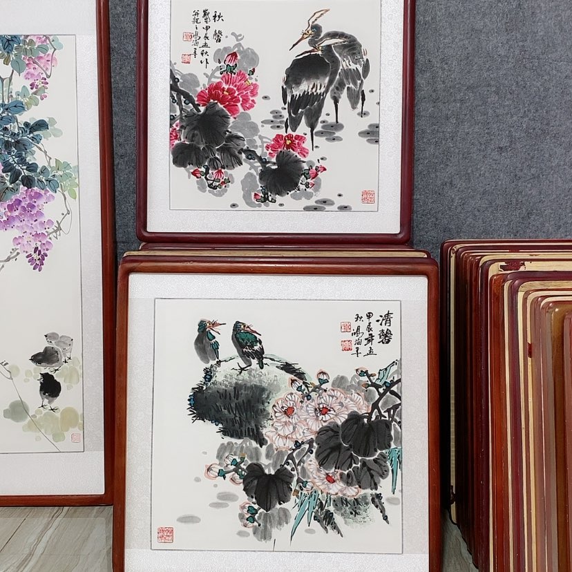 【闪购商品】国画书画作品带框65×65厘米