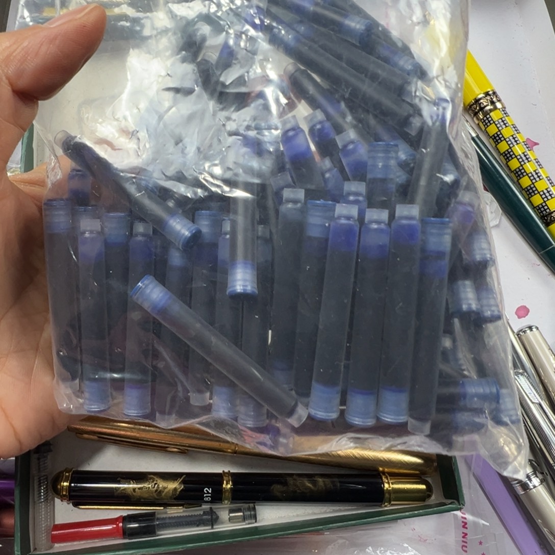 便携式100个蓝黑色墨囊2.6