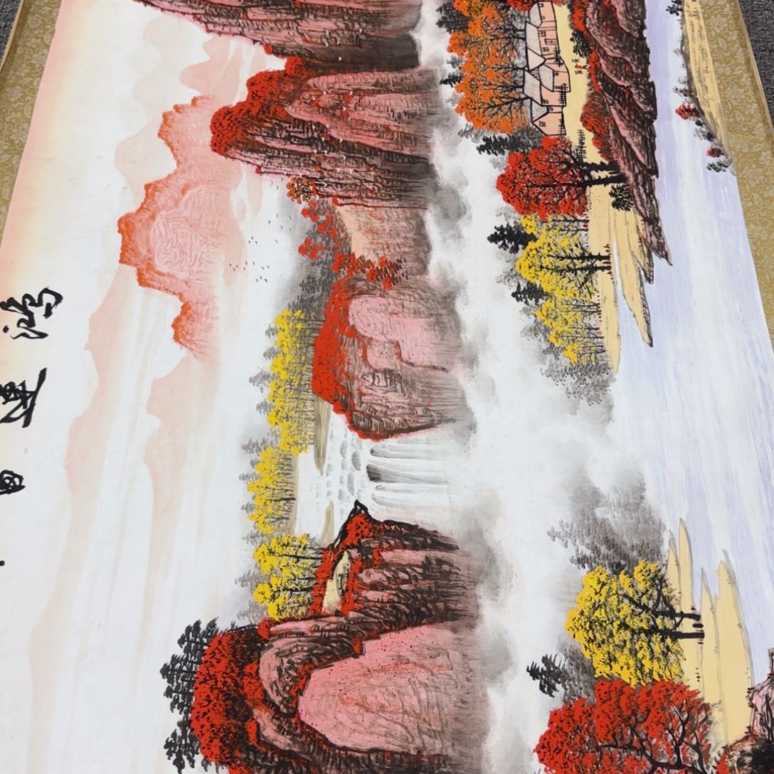 陈***宝国画QC原创横山水作品！带证书！限购一单 