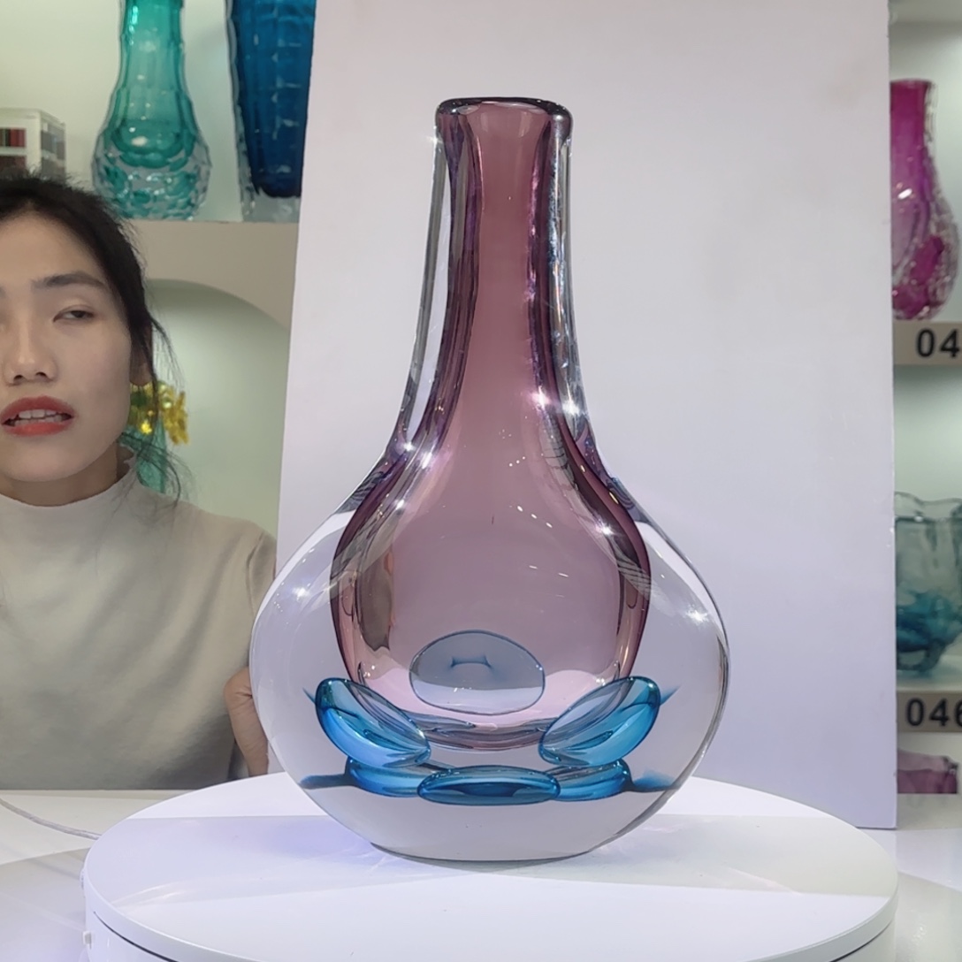 紫色蓝色气泡款花瓶