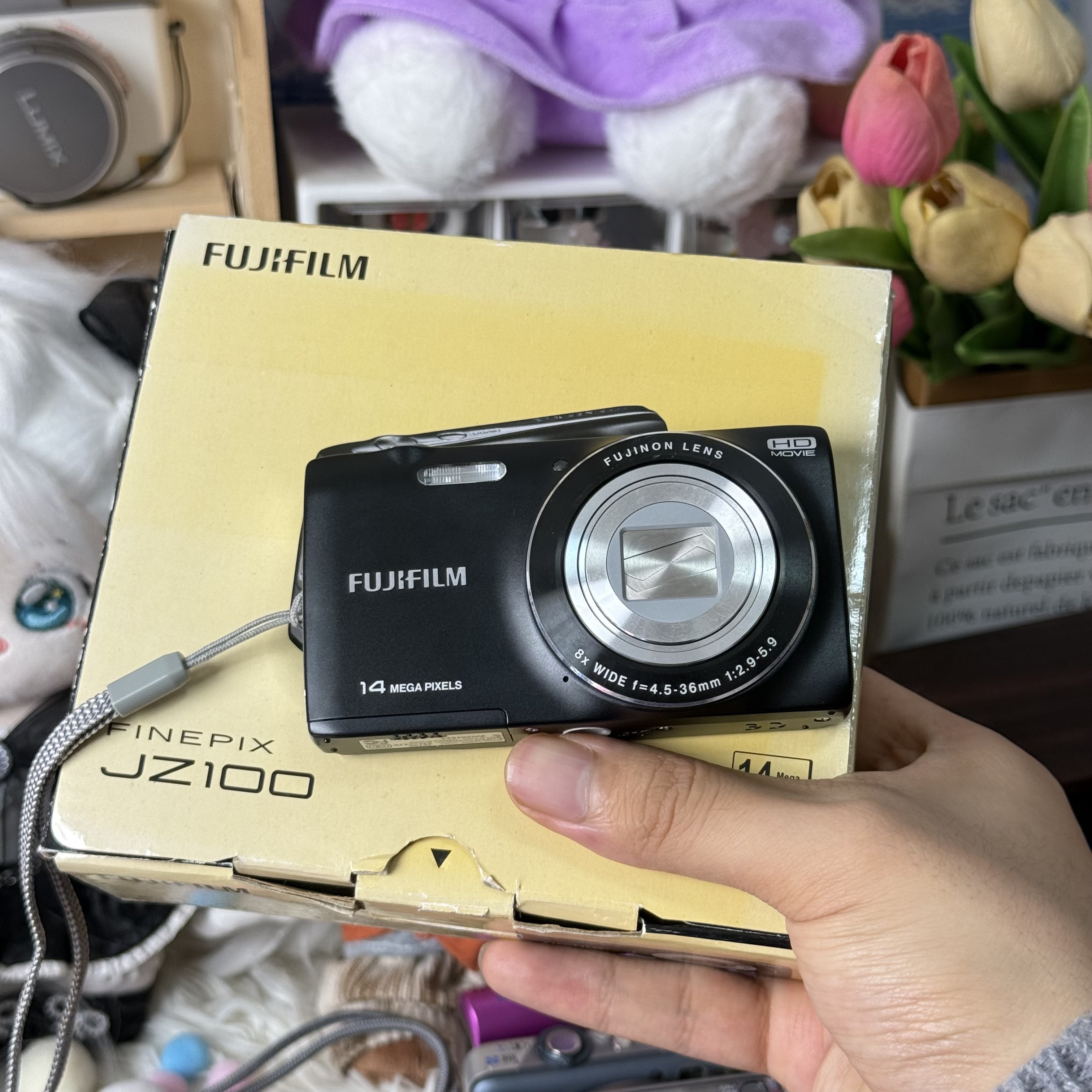 9新 Fujifilm/富士 富士jz100几乎全新冷白柔焦1400万像素带配件