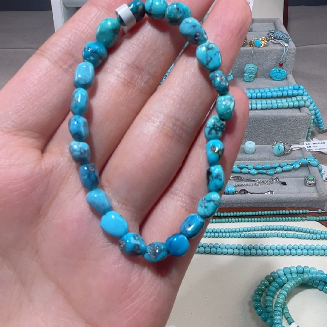 绿松石未镶嵌随型手串