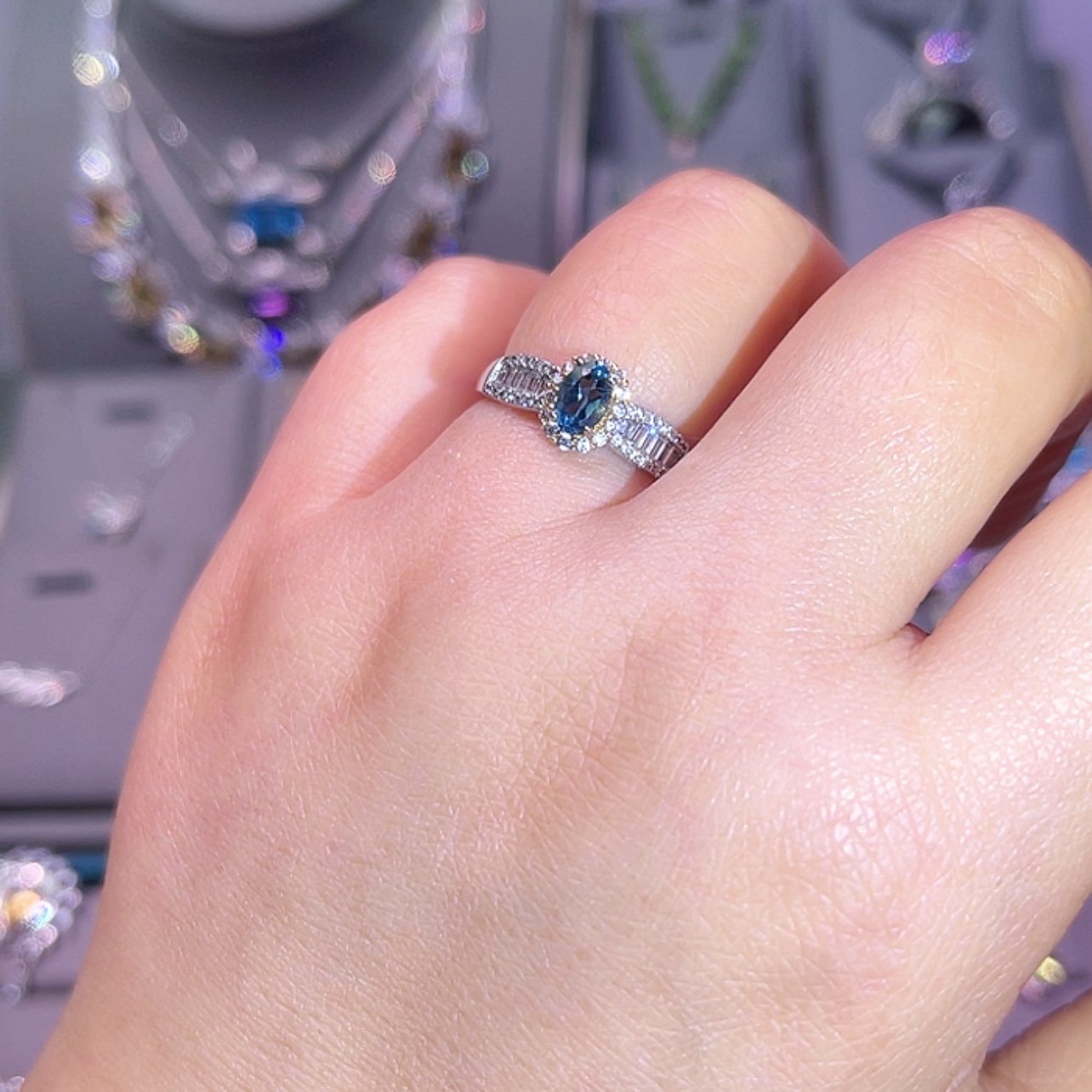 【闪购商品】托帕石戒指银S925镶嵌