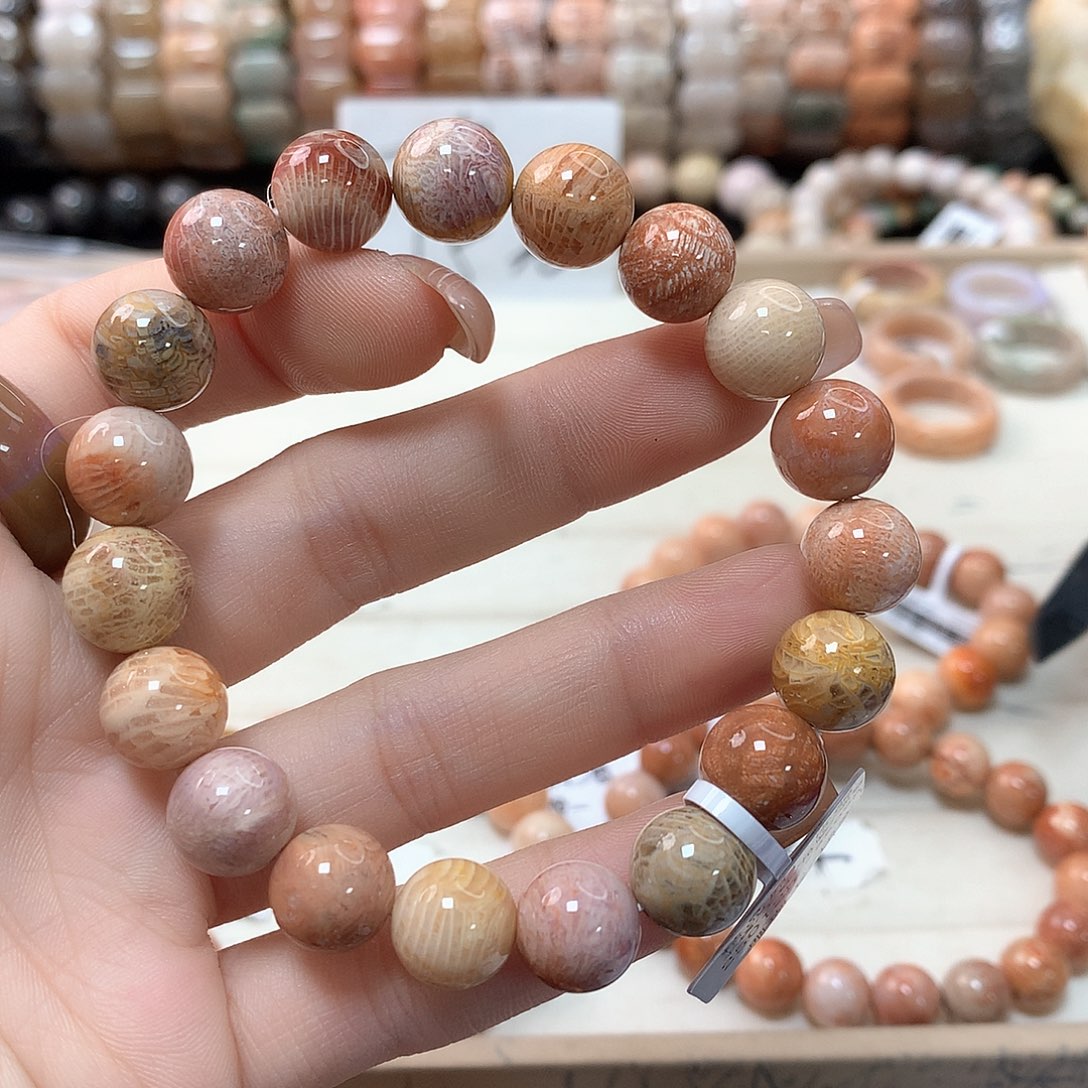 硅化珊瑚（珊瑚玉）手链未镶嵌じ****571