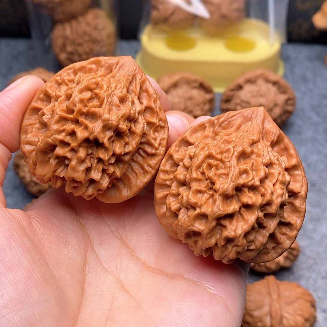 文玩核桃把件官帽46全品