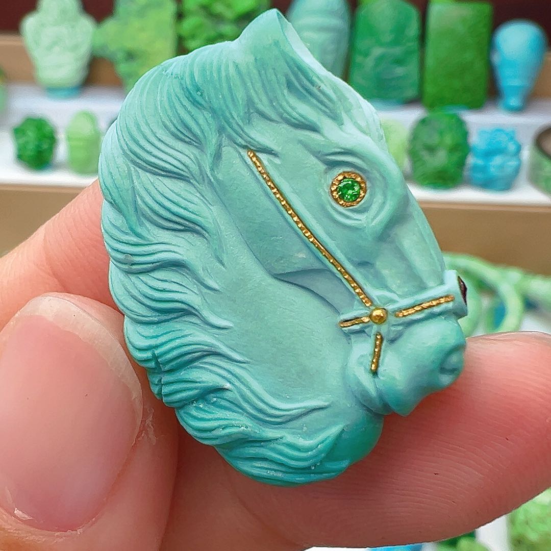 未镶嵌绿松石项链e****e