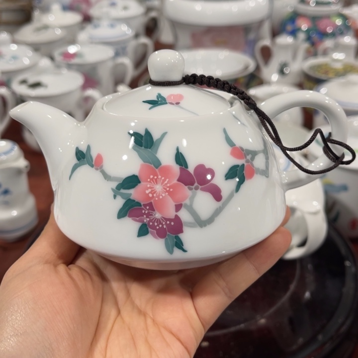 醴陵釉下手绘高温茶壶320毫升