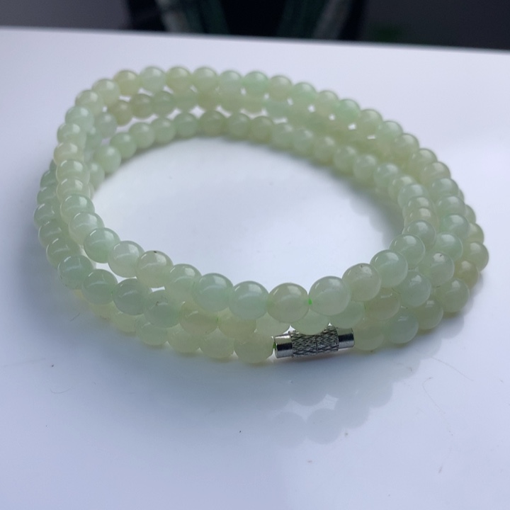 翡翠项链未镶嵌6.5mm！