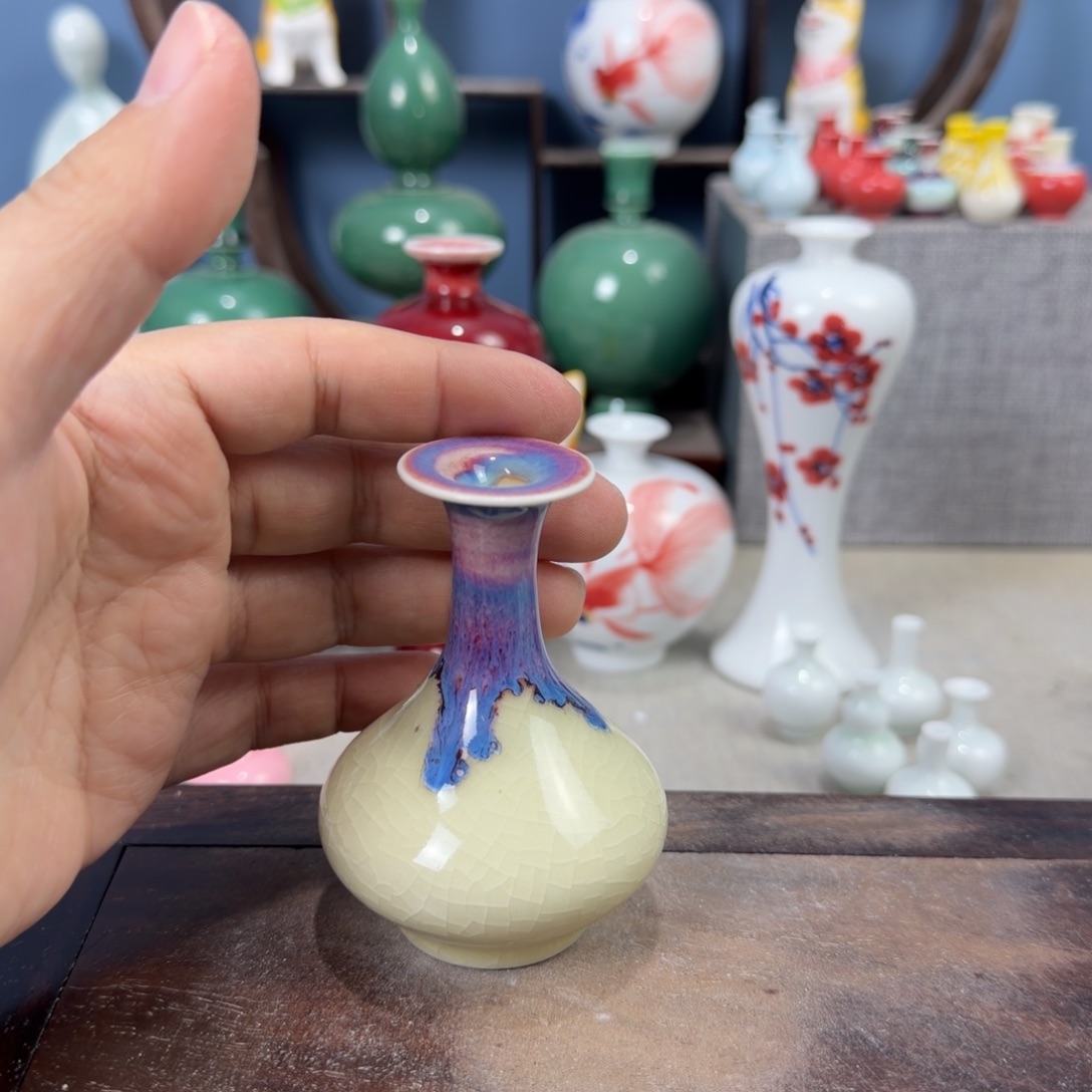 陶瓷手工小花器摆件