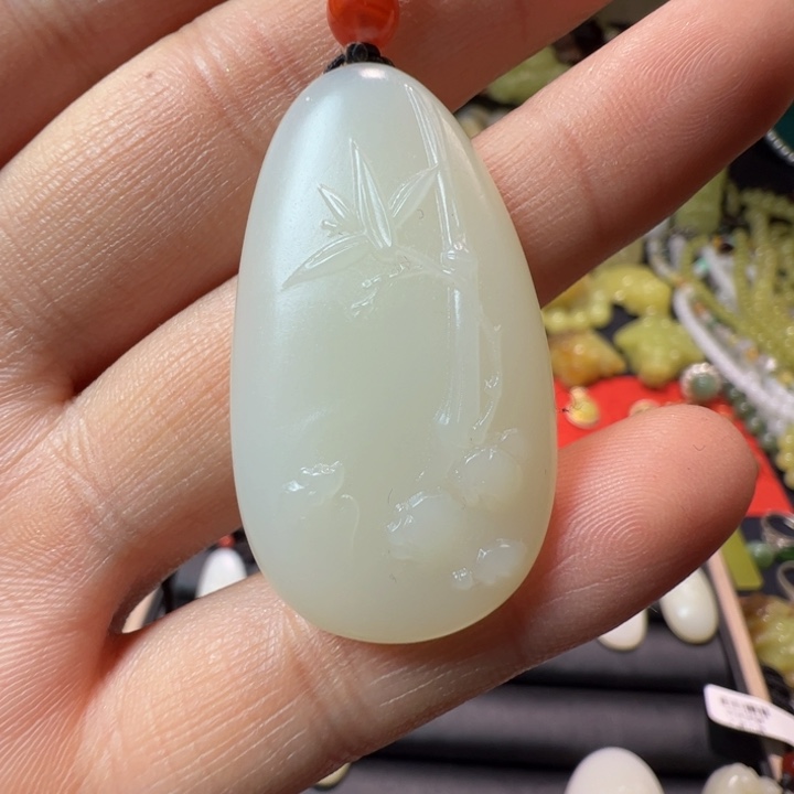 和田玉（白玉）颈饰未镶嵌12克米达吊坠