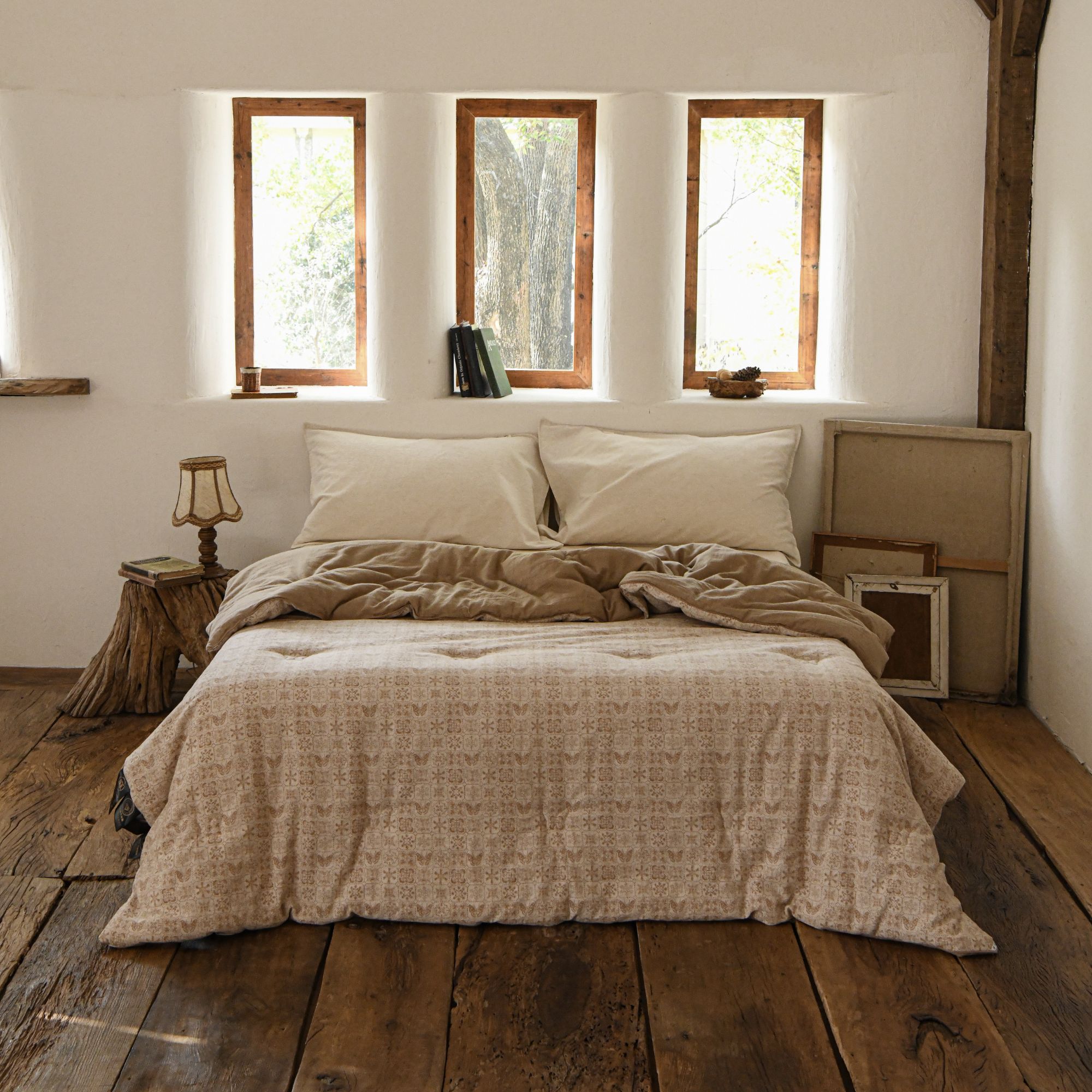 【春秋被-目光所及-米】新古典柔感色织一体被