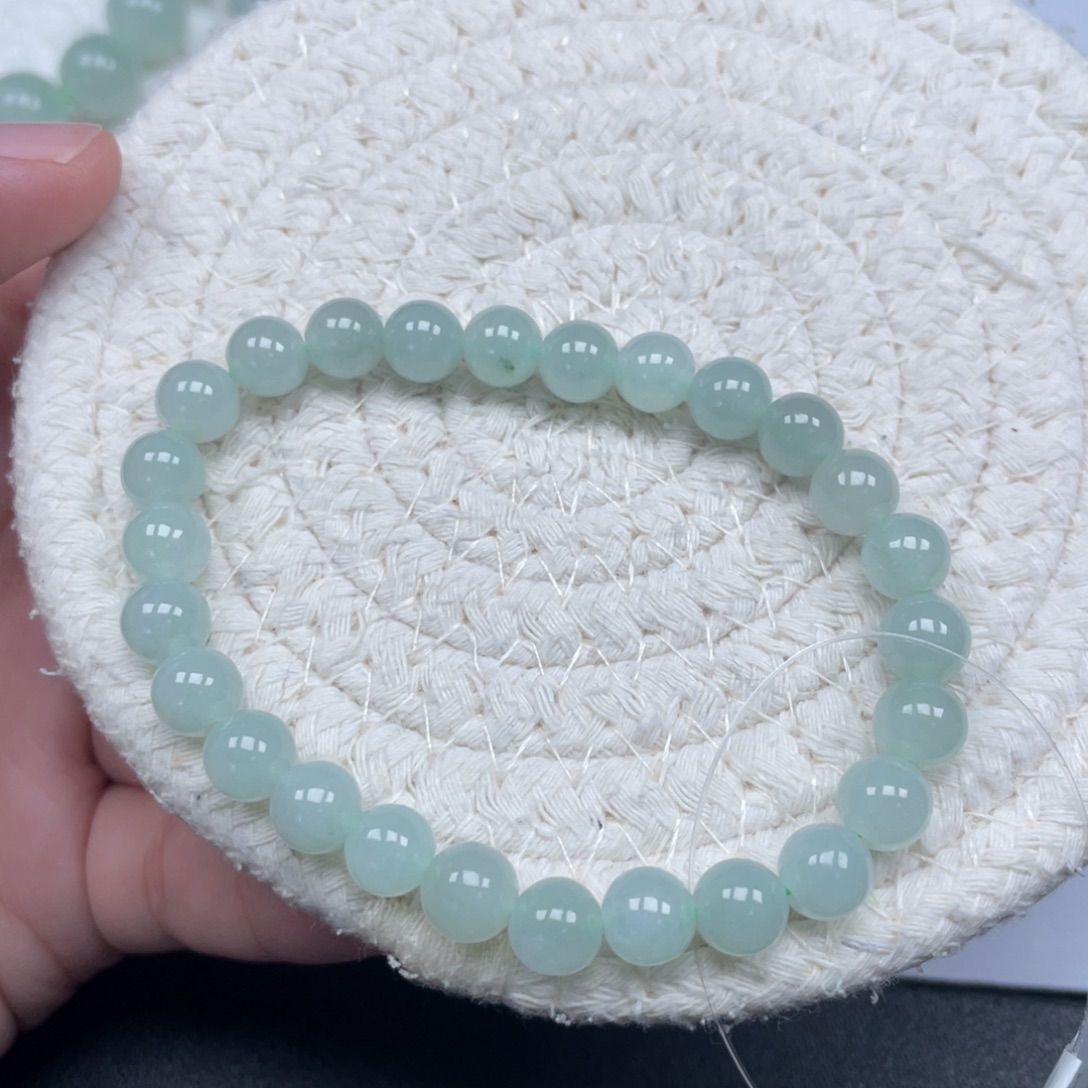 翡翠未镶嵌颈饰天然A货缅甸翡翠7.3mm