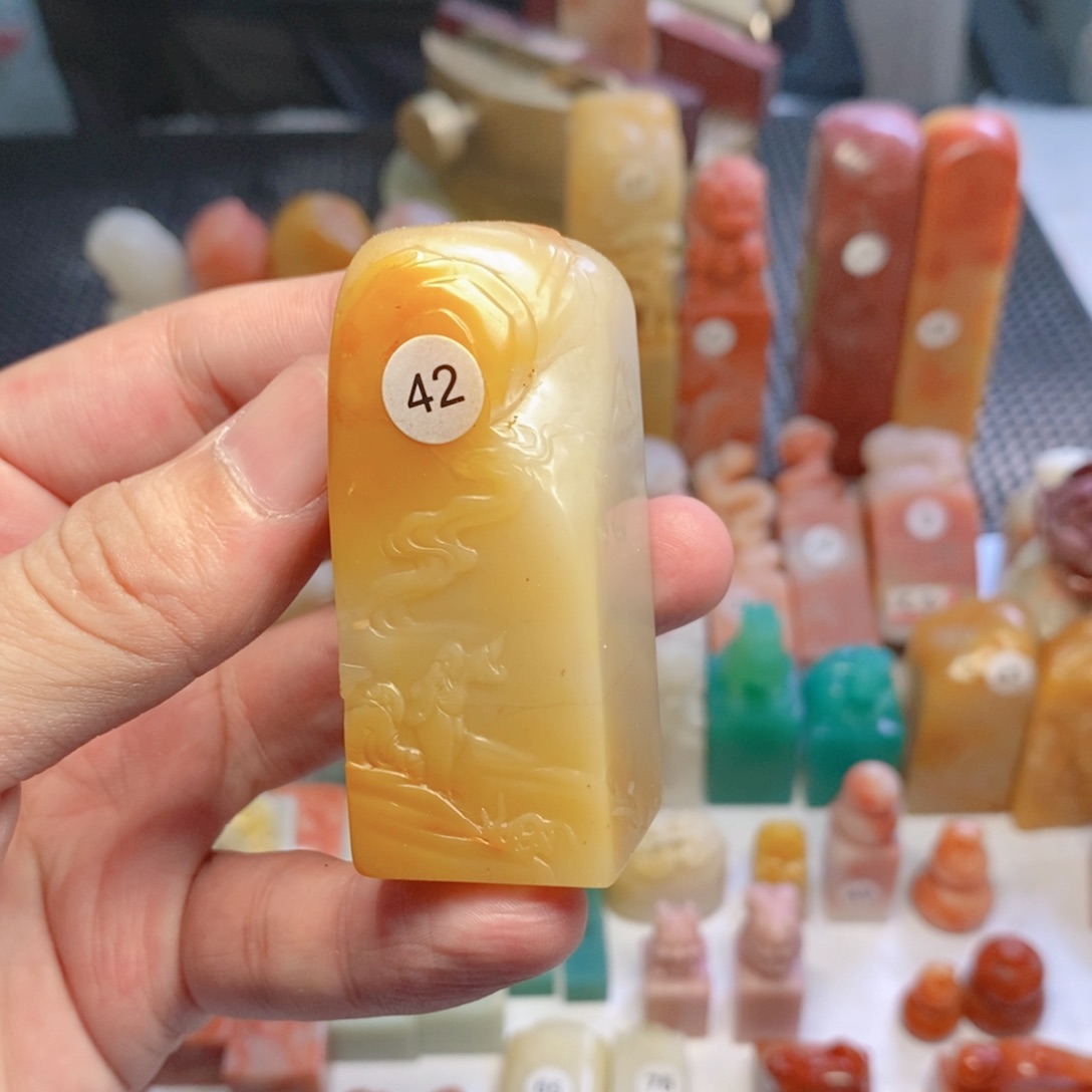 老挝石印石老挝田黄2.6*2.6包刻字