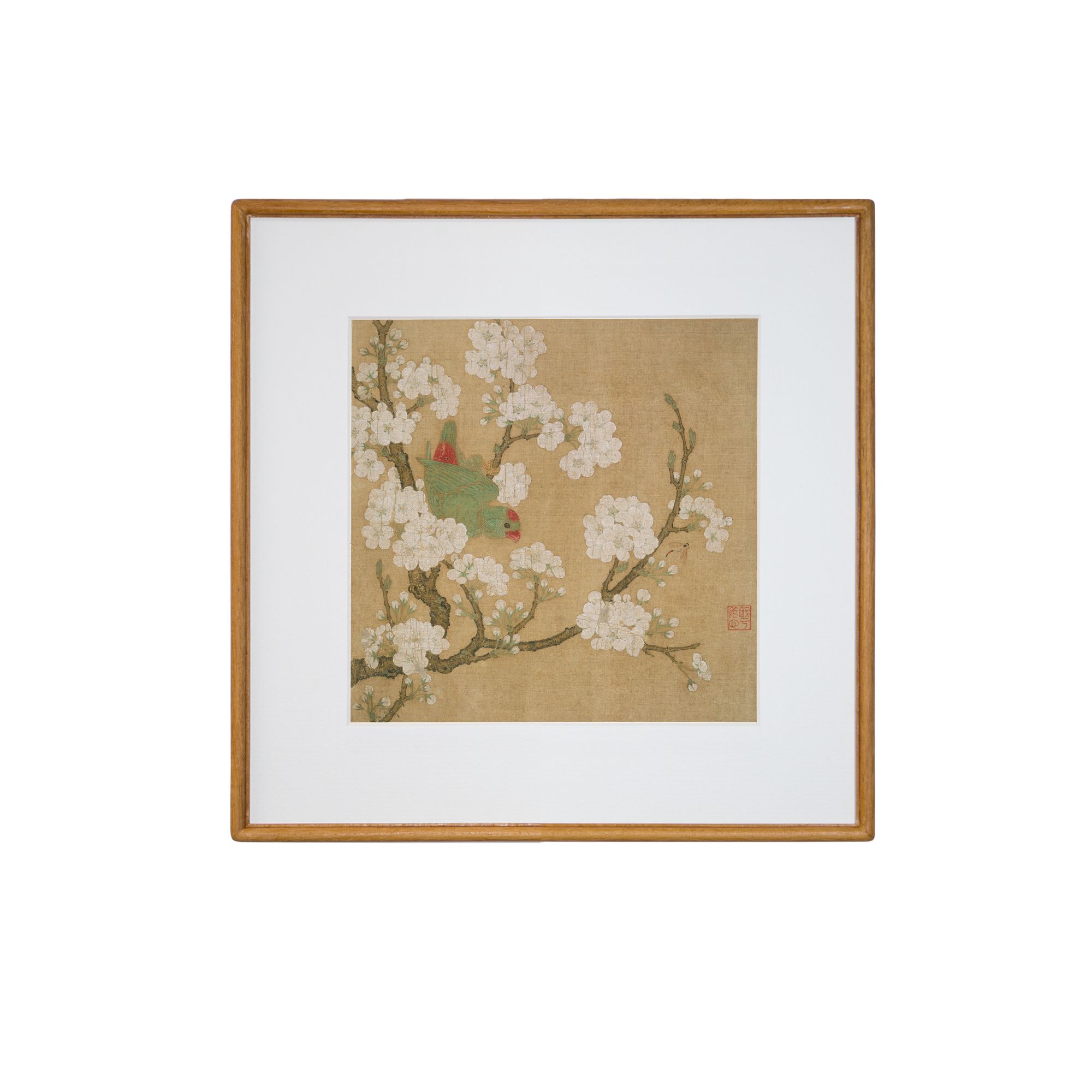 《梨花鹦鹉》现代客厅餐厅办公室装饰画
