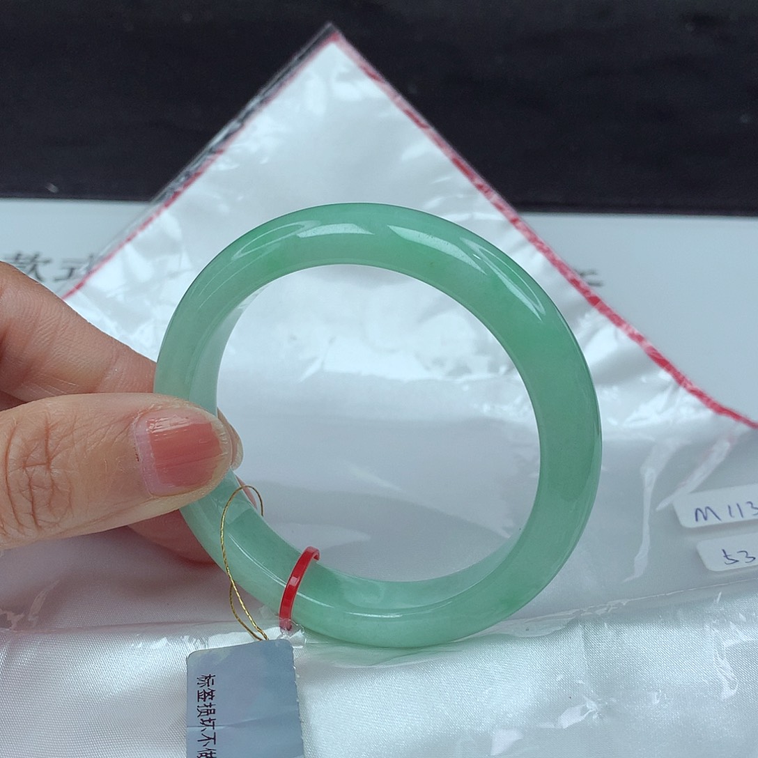 翡翠手镯未镶嵌53圈3734