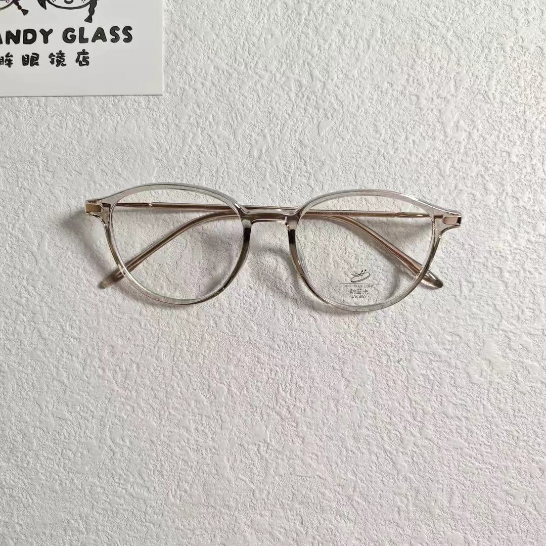 29号 5884 超轻圆框近视眼镜女可配度数显脸小素颜神器