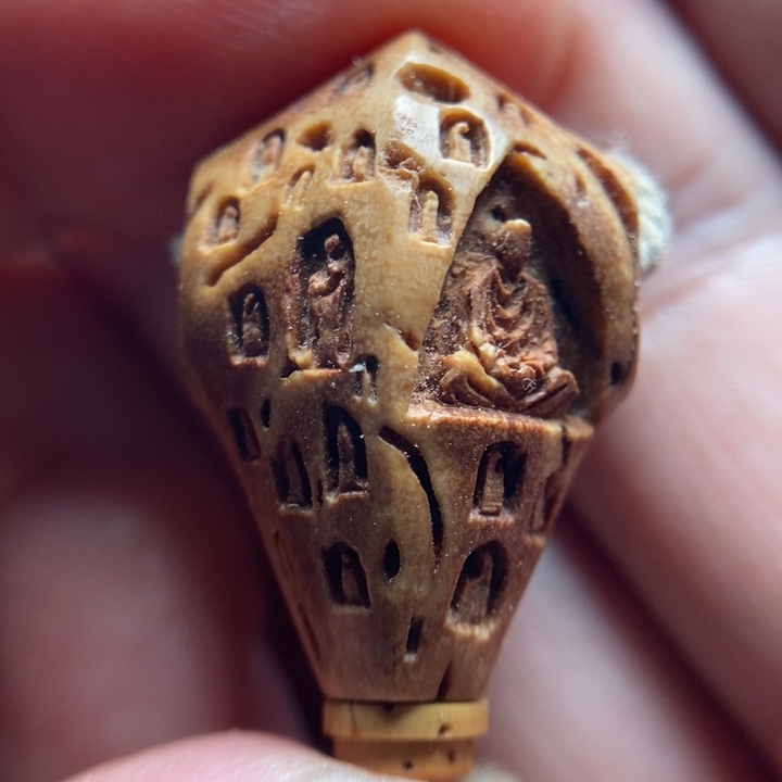 桃核手工佛龛三通