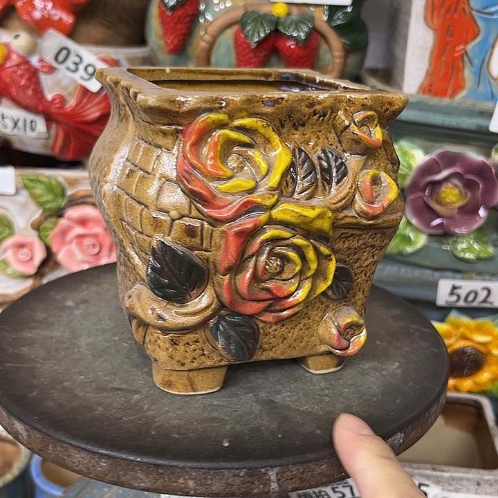 粗陶材质多肉花盆