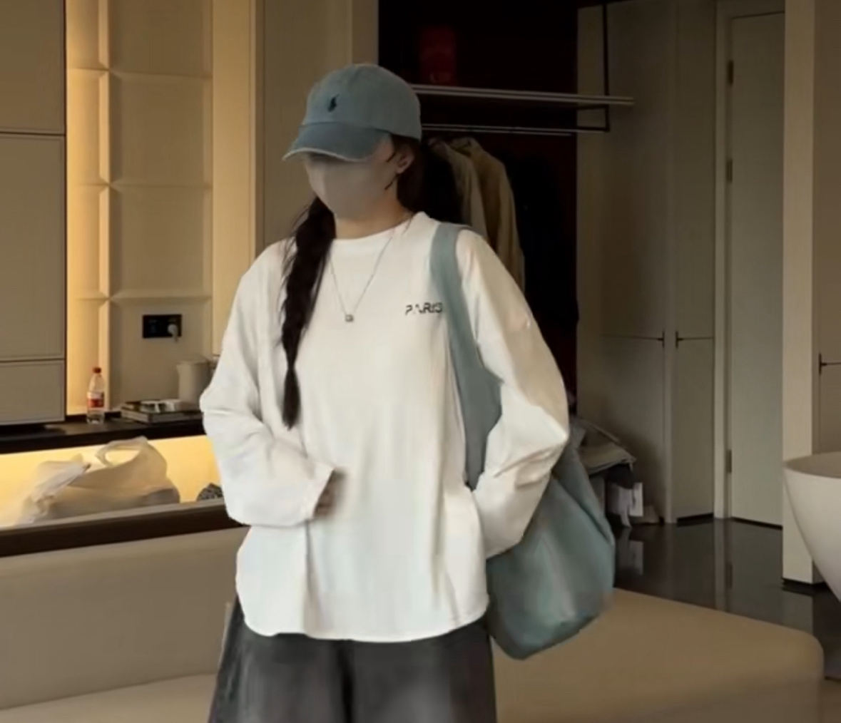 韩系圆领刺绣宽松印花上衣长袖慵懒风T恤时尚百搭打底衫休闲潮流