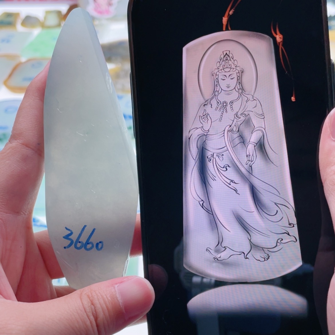 【闪购商品】定制翡翠未镶嵌天然翡翠包工