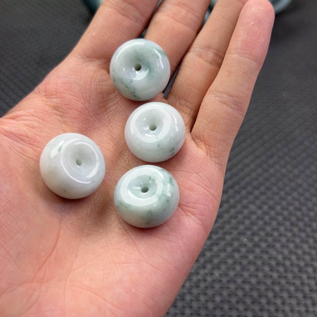 翡翠未镶嵌颈饰平安扣多样性拍一发一